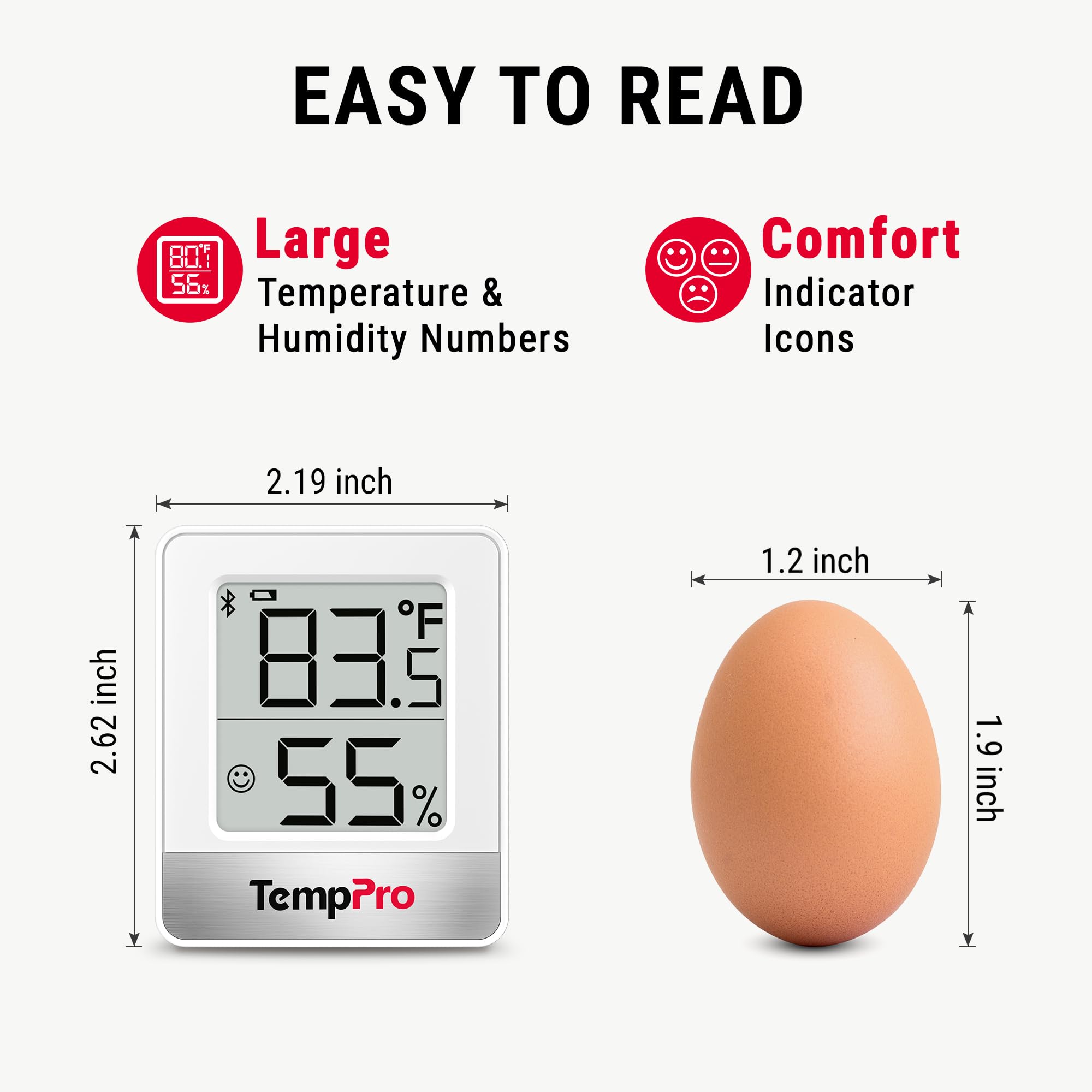 TempPro TempAir Digital Hygrometer Indoor Thermometer