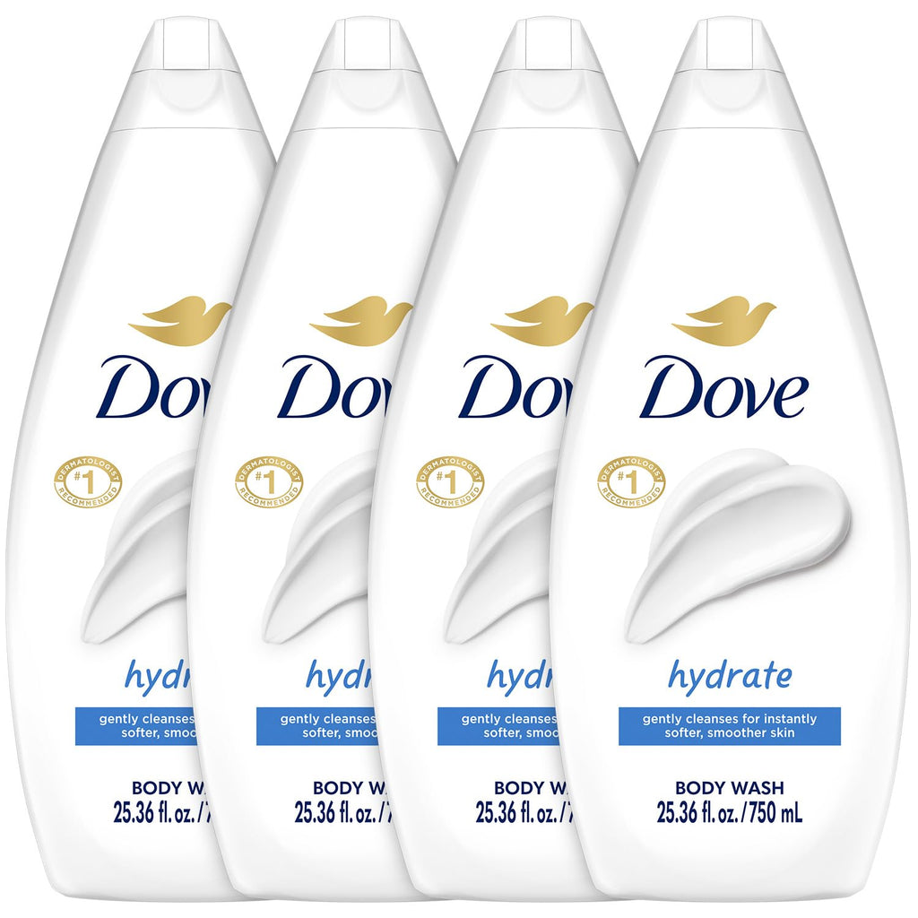 Dove Sensitive Skin Body Wash, 24hr Lotion-Soft Skin, 30.6 oz | Hypoallergenic body wash with MicroMoisture technology for 24-hour hydration and soft skin