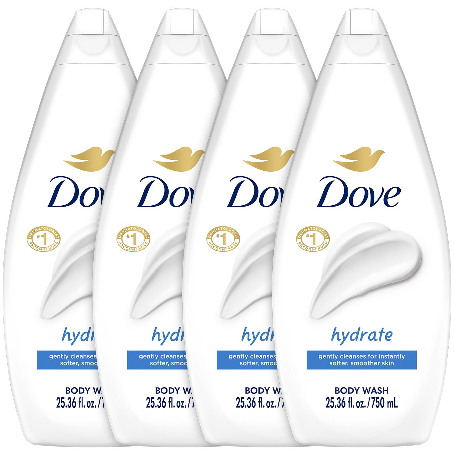 Dove Sensitive Skin Body Wash, 24hr Lotion-Soft Skin, 30.6 oz | Hypoallergenic body wash with MicroMoisture technology for 24-hour hydration and soft skin