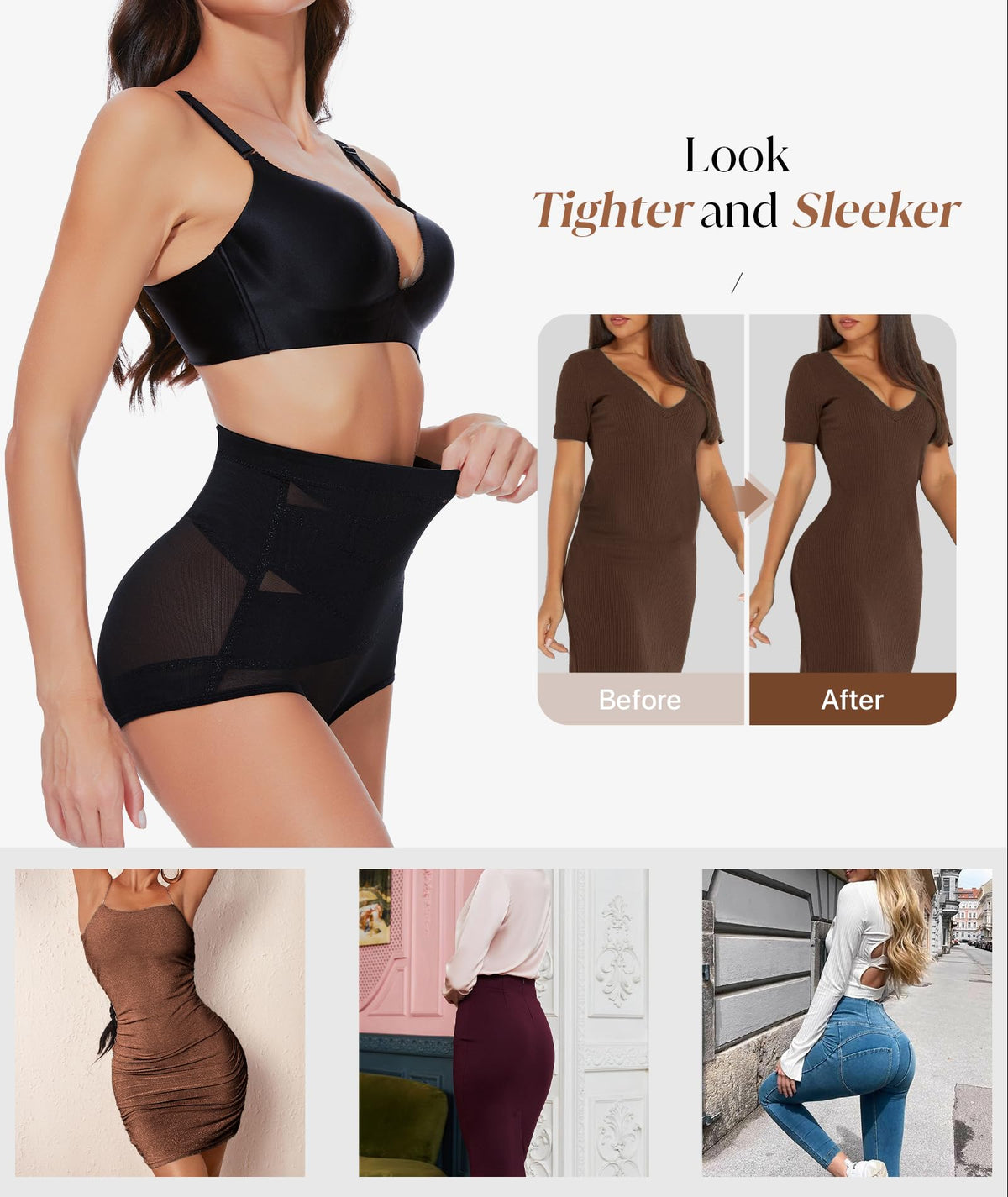 GYDEK Tummy Control Shapewear Panties for Women High Waist Shaper Underwear | Breathable material, High-Waist, Shapewear Girdle, Body Shaper, Seamless Shapewear, Lightweight