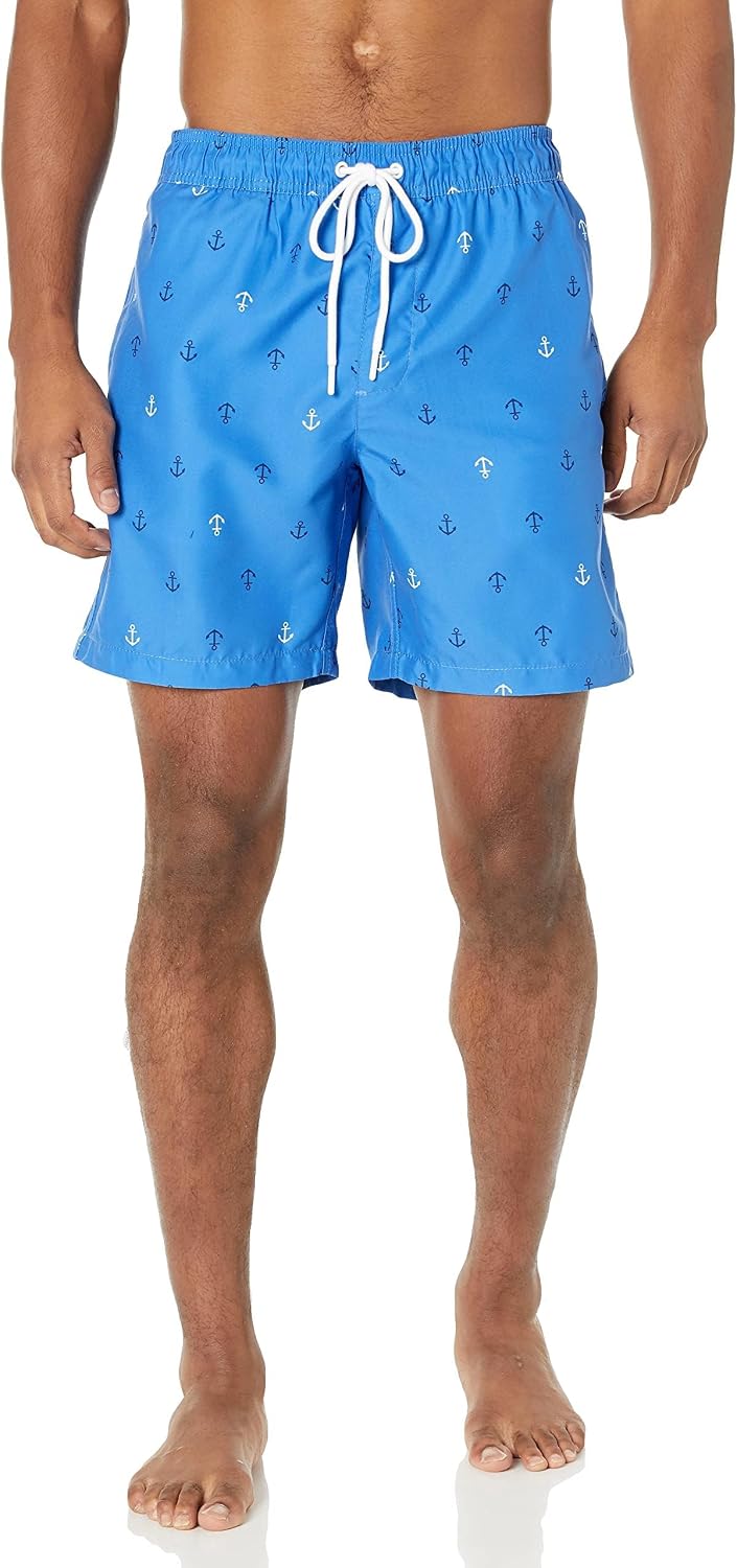 Amazon Essentials Men's 7" Quick-Dry Swim Trunk, Lightweight Breathable