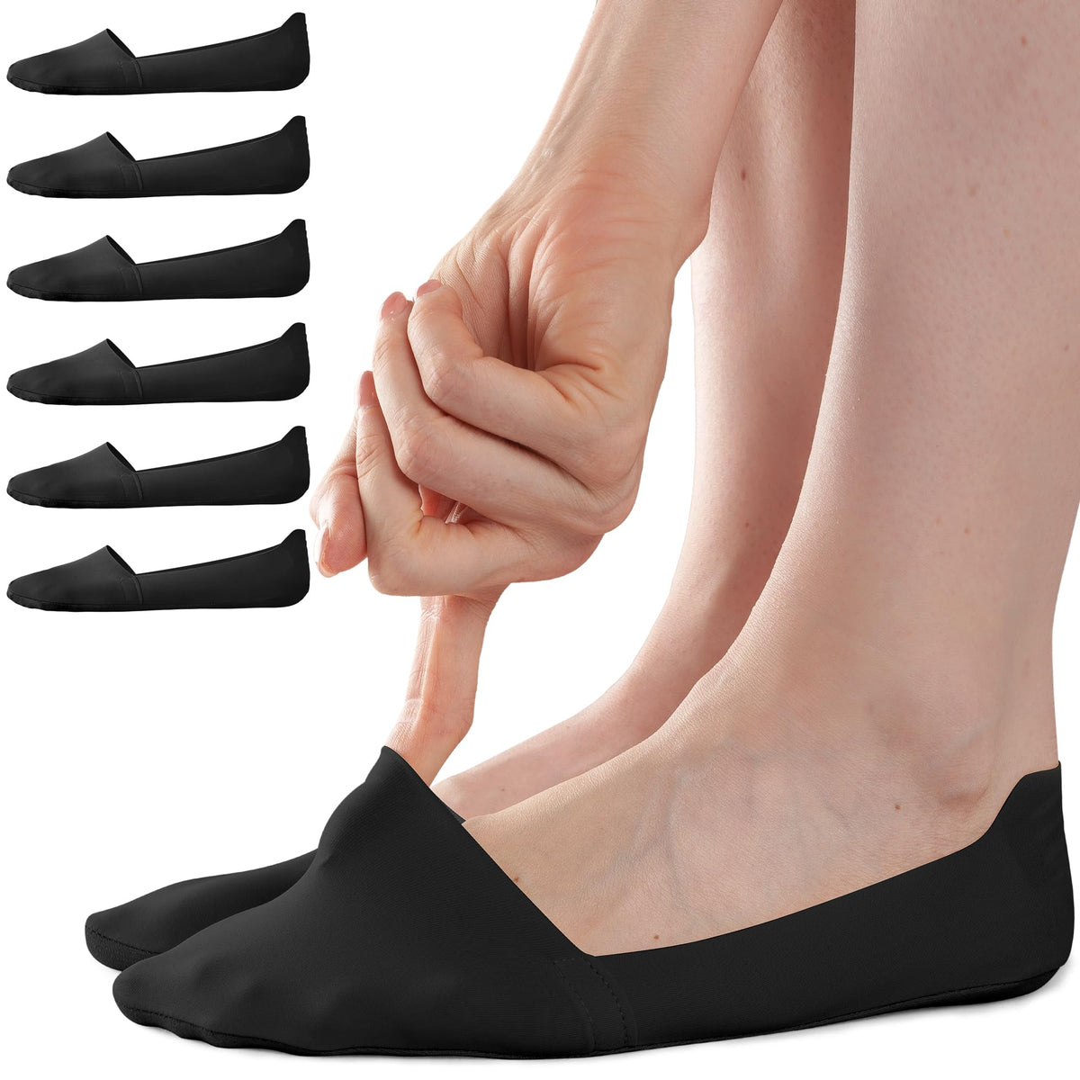 Sofier No Show Socks Womens,6 Pairs Non Slip Low Cut Invisible Liner