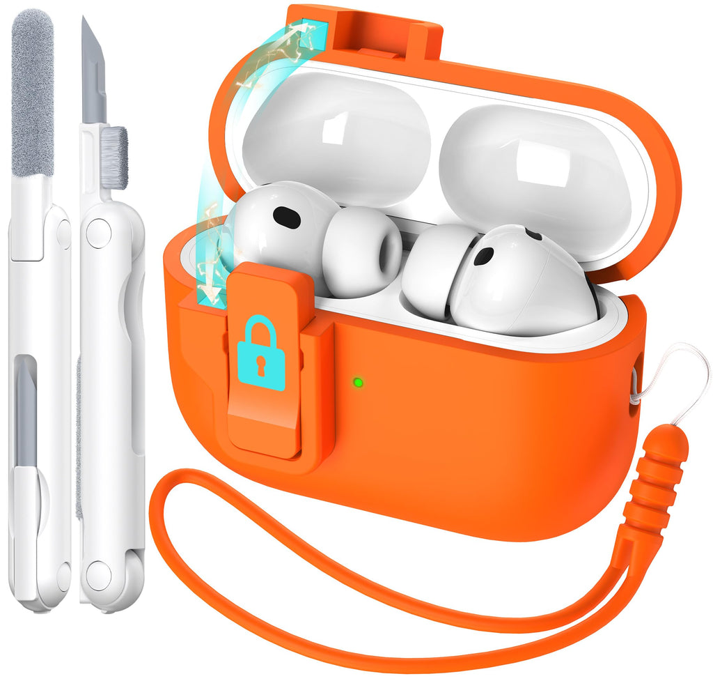 R-fun Silicone Case for AirPods 4 and AirPods 5, Black