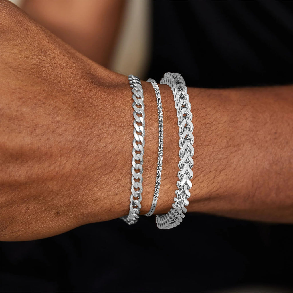 DAYANEY Mens Bracelet Silver and Gold Bracelet for Men Rakhi for Brother