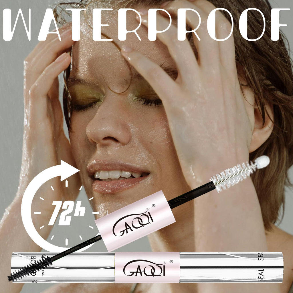 GAQQI Lash Cluster Glue, Waterproof Bond and Seal Lash Glue, Black - 10ml | Strong Hold 3-7days, Latex-free & Formaldehyde-free, Waterproof, For Cluster/ Individual/ Strip Lashes, Easy to Use
