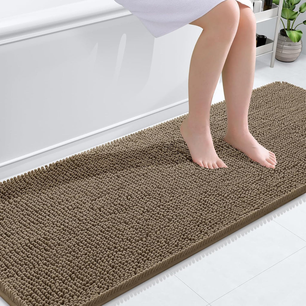 OLANLY Bathroom Rugs 30x20, Extra Soft Absorbent Chenille Bath Rugs