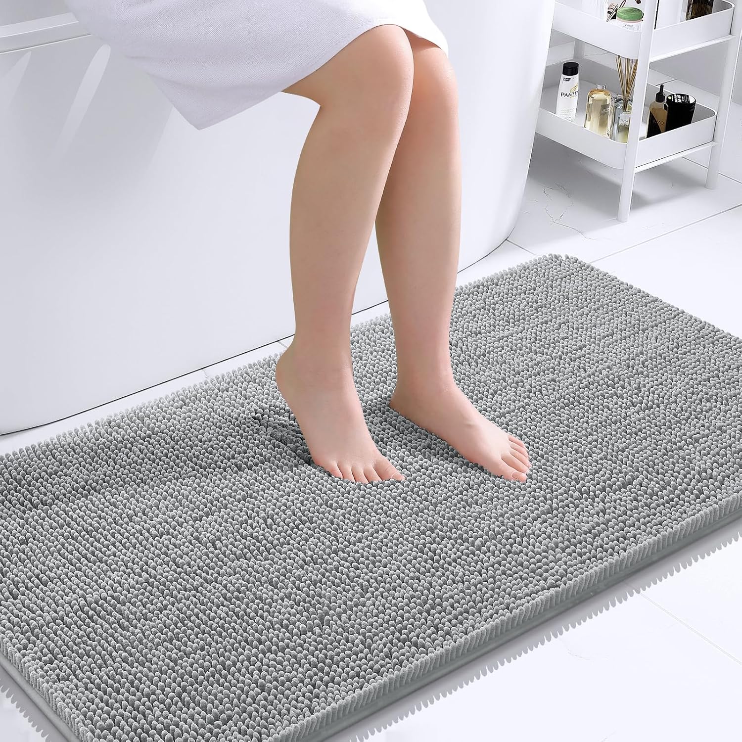 OLANLY Bathroom Rugs 30x20, Extra Soft Absorbent Chenille Bath Rugs