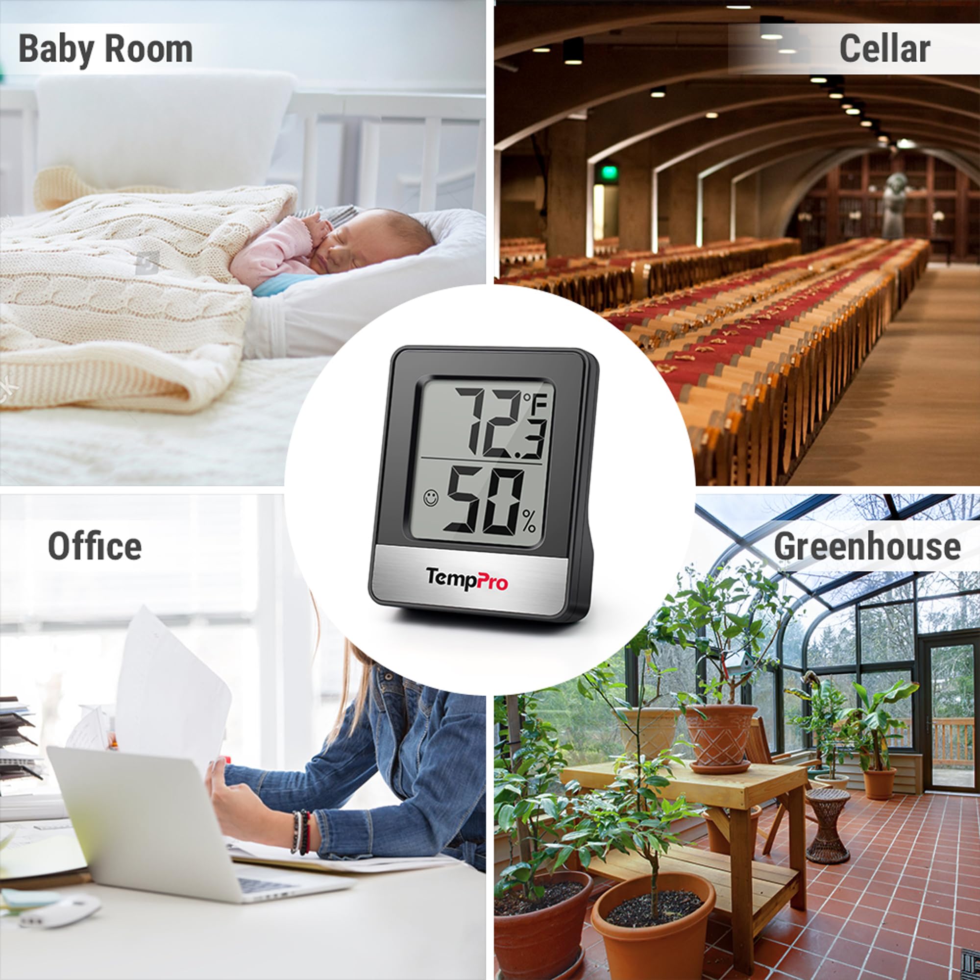 TempPro TempAir Digital Hygrometer Indoor Thermometer