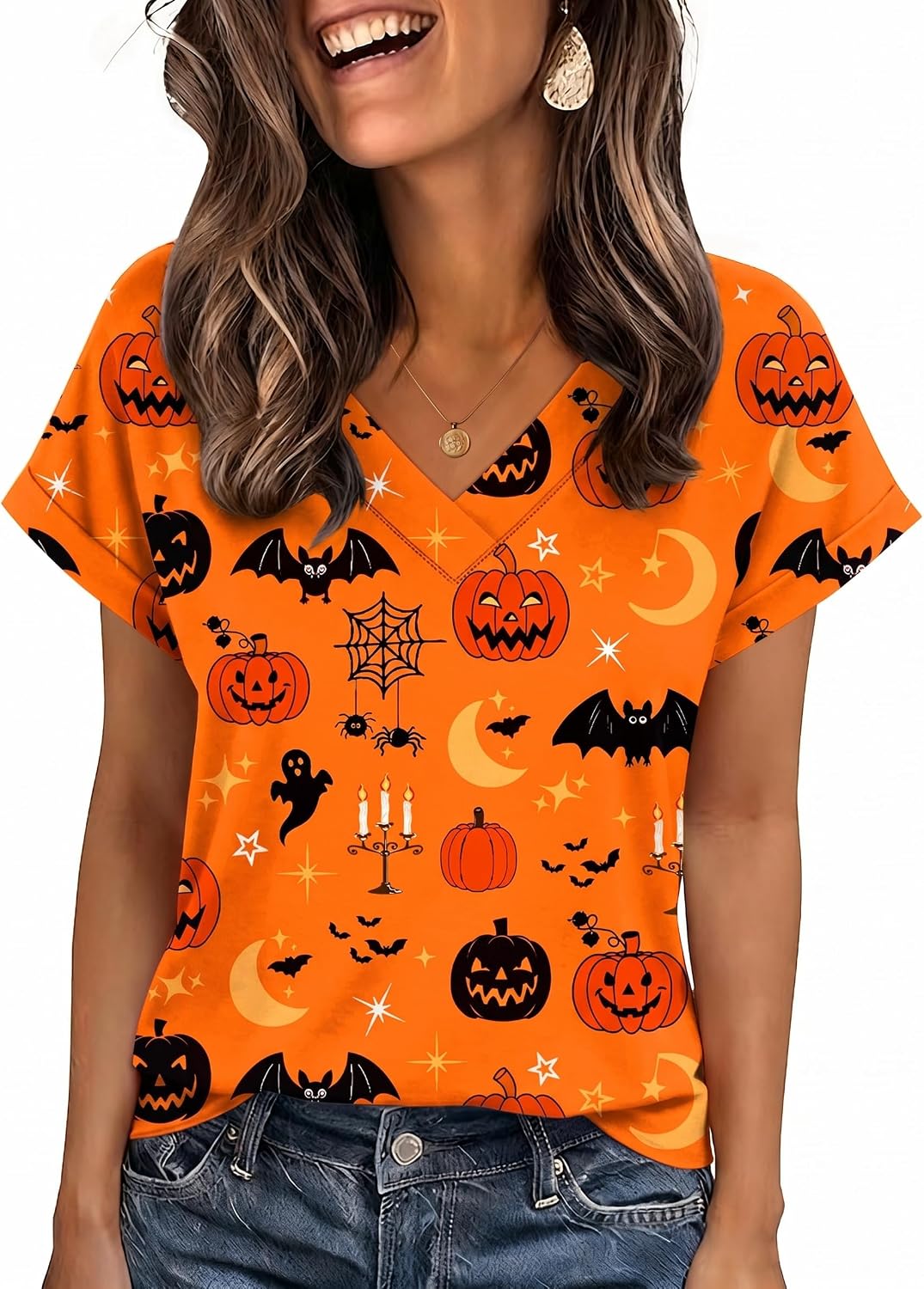 Zeagoo Womens Summer Tops Rolled Short Sleeve Shirts Dressy Casual Blouses