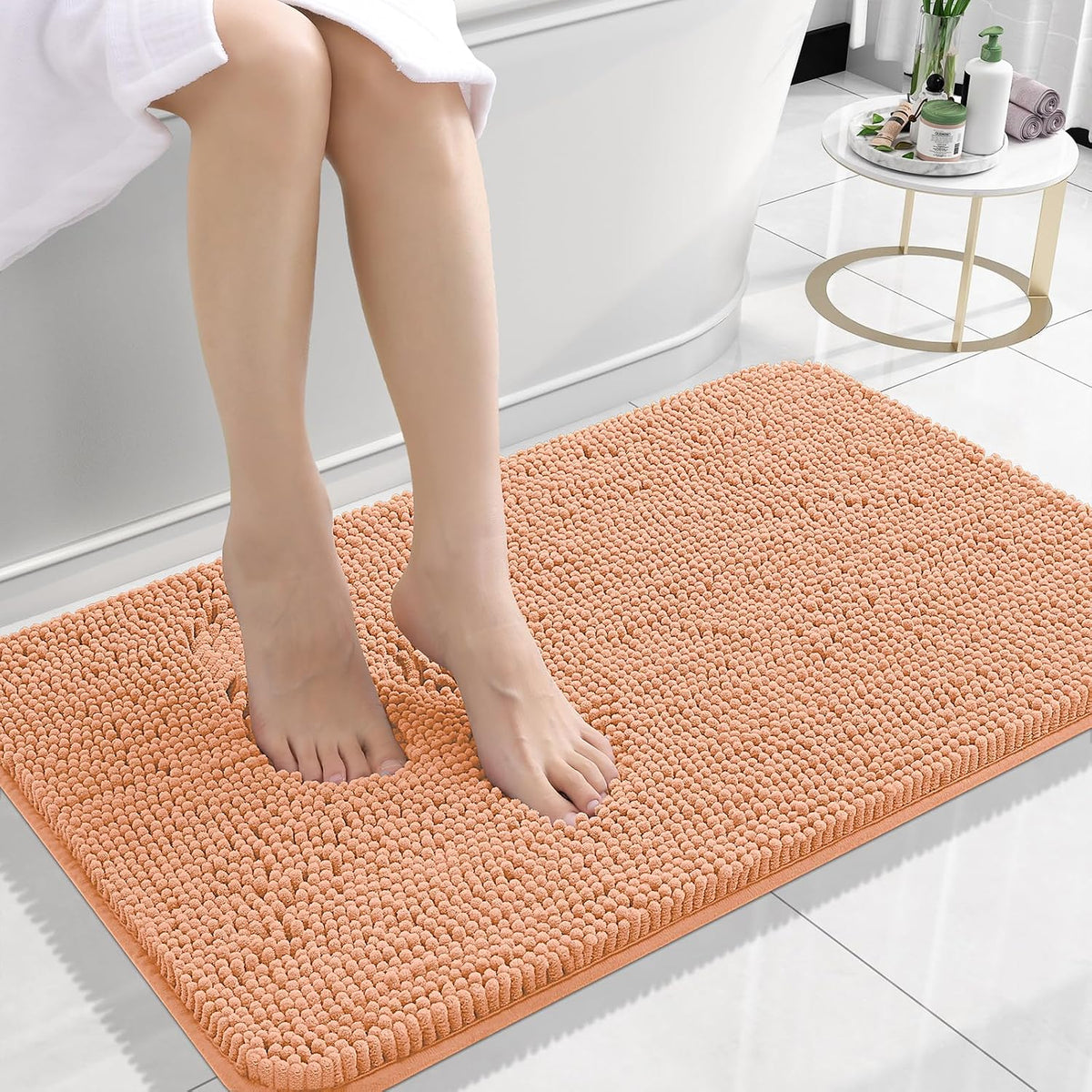 OLANLY Bathroom Rugs 30x20, Extra Soft Absorbent Chenille Bath Rugs