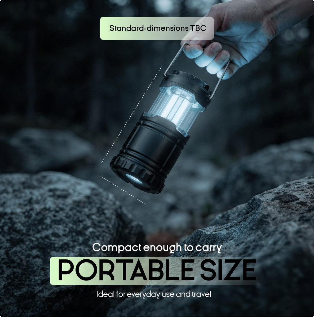 MalloMe Camping Lights LED Lantern Flashlights, Battery Operated Lamp Tent Lanterns for Power Outages, Camping Essentials Outdoor,Home,Emergency Gear, Hurricane Survival (3 AAA batteries not included)