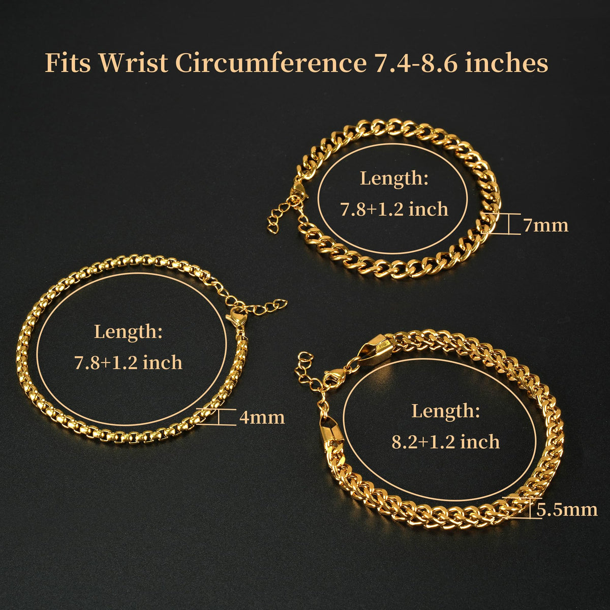 DAYANEY Mens Bracelet Silver and Gold Bracelet for Men Rakhi for Brother