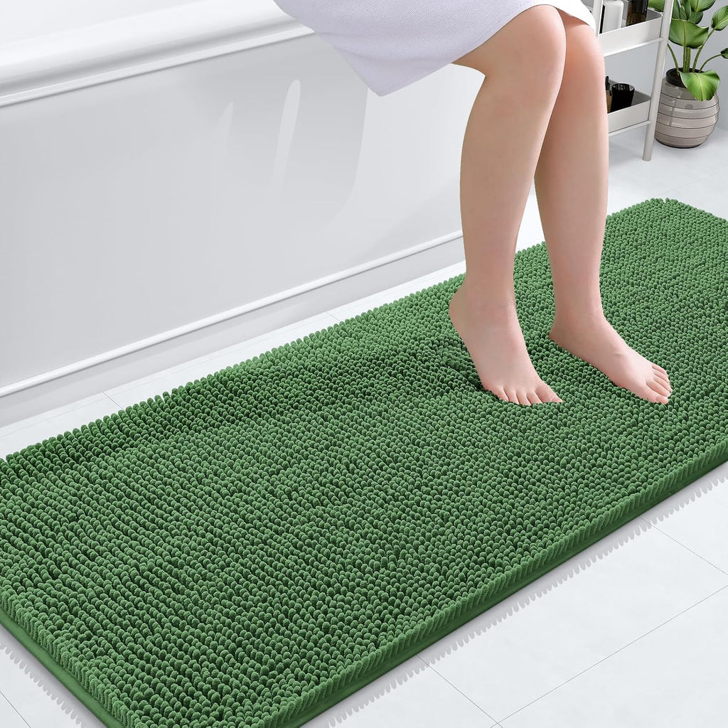 OLANLY Bathroom Rugs 30x20, Extra Soft Absorbent Chenille Bath Rugs