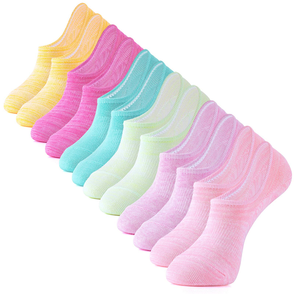IDEGG Women & Men No Show Low Cut Anti‑Slip Casual Sports Running Socks