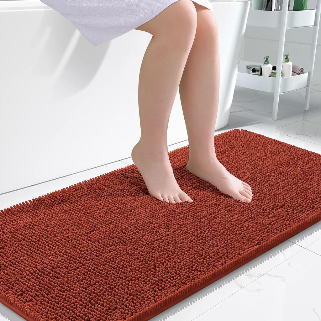 OLANLY Bathroom Rugs 30x20, Extra Soft Absorbent Chenille Bath Rugs