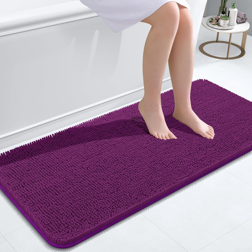 OLANLY Bathroom Rugs 30x20, Extra Soft Absorbent Chenille Bath Rugs