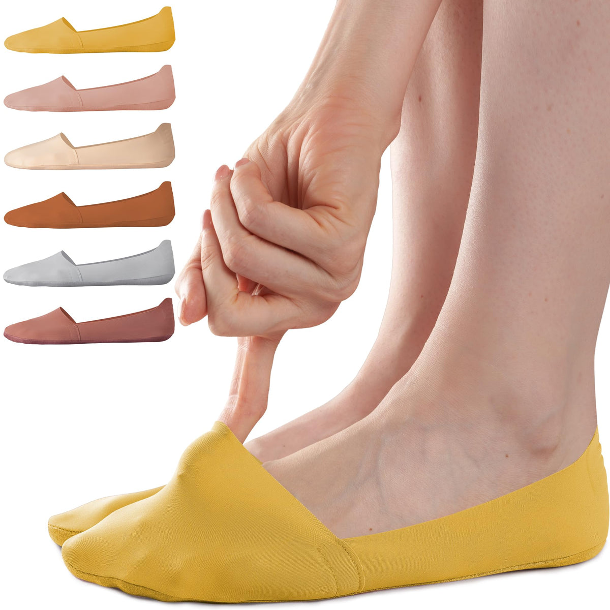 Sofier No Show Socks Womens,6 Pairs Non Slip Low Cut Invisible Liner