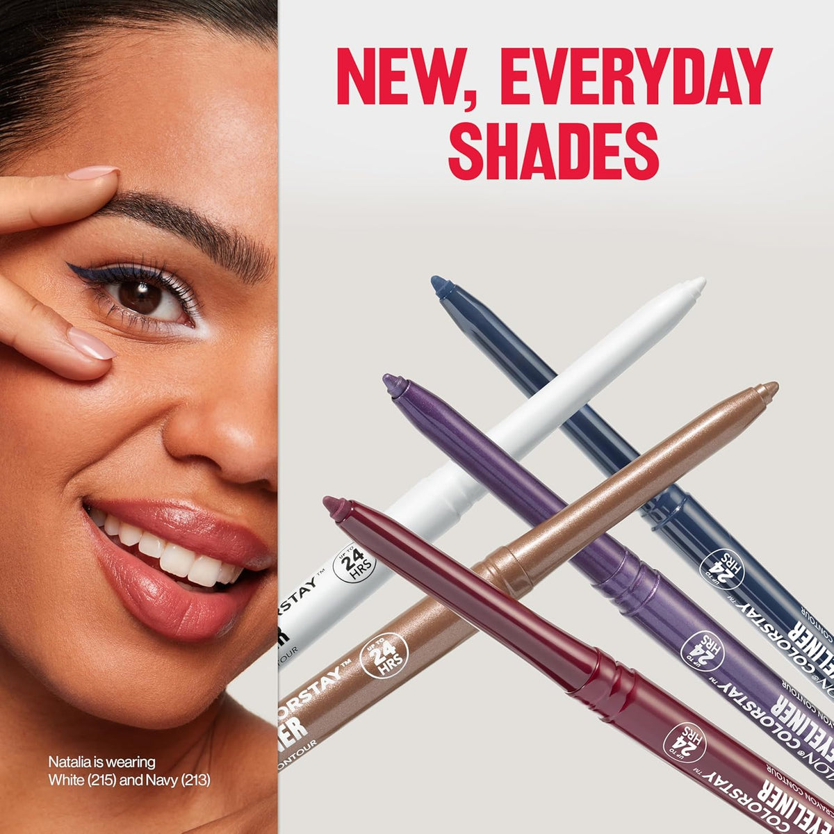 Revlon ColorStay Pencil Waterproof Eyeliner, 201 Black, 2 pack | Waterproof pencil eyeliner with built-in sharpener. Smudge-proof, long-lasting, intense matte color.