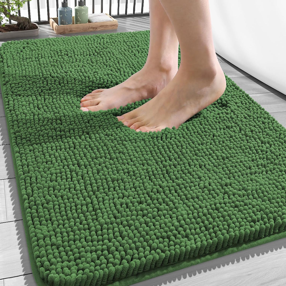 OLANLY Bathroom Rugs 30x20, Extra Soft Absorbent Chenille Bath Rugs