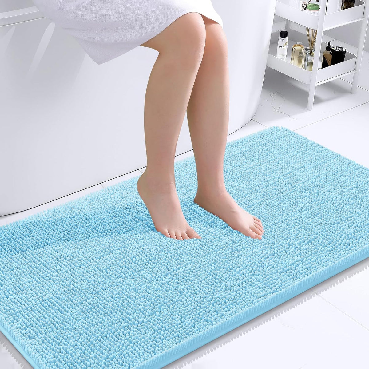 OLANLY Bathroom Rugs 30x20, Extra Soft Absorbent Chenille Bath Rugs