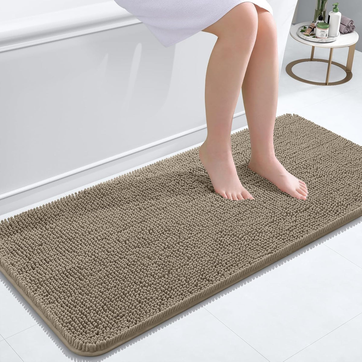 OLANLY Bathroom Rugs 30x20, Extra Soft Absorbent Chenille Bath Rugs