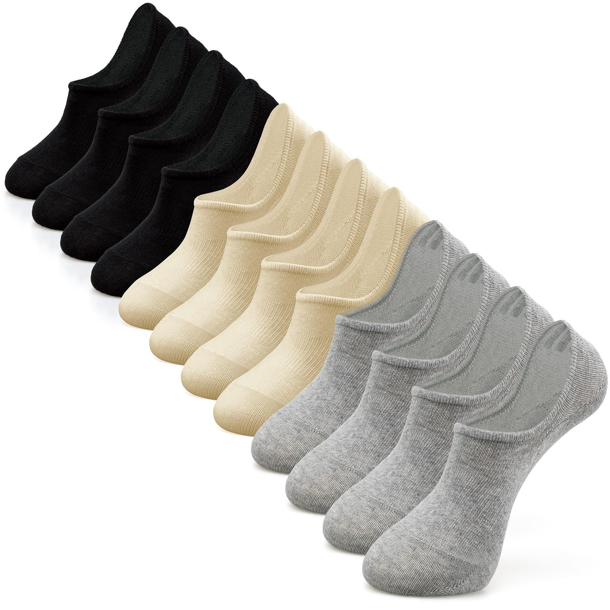 IDEGG Women & Men No Show Low Cut Anti‑Slip Casual Sports Running Socks