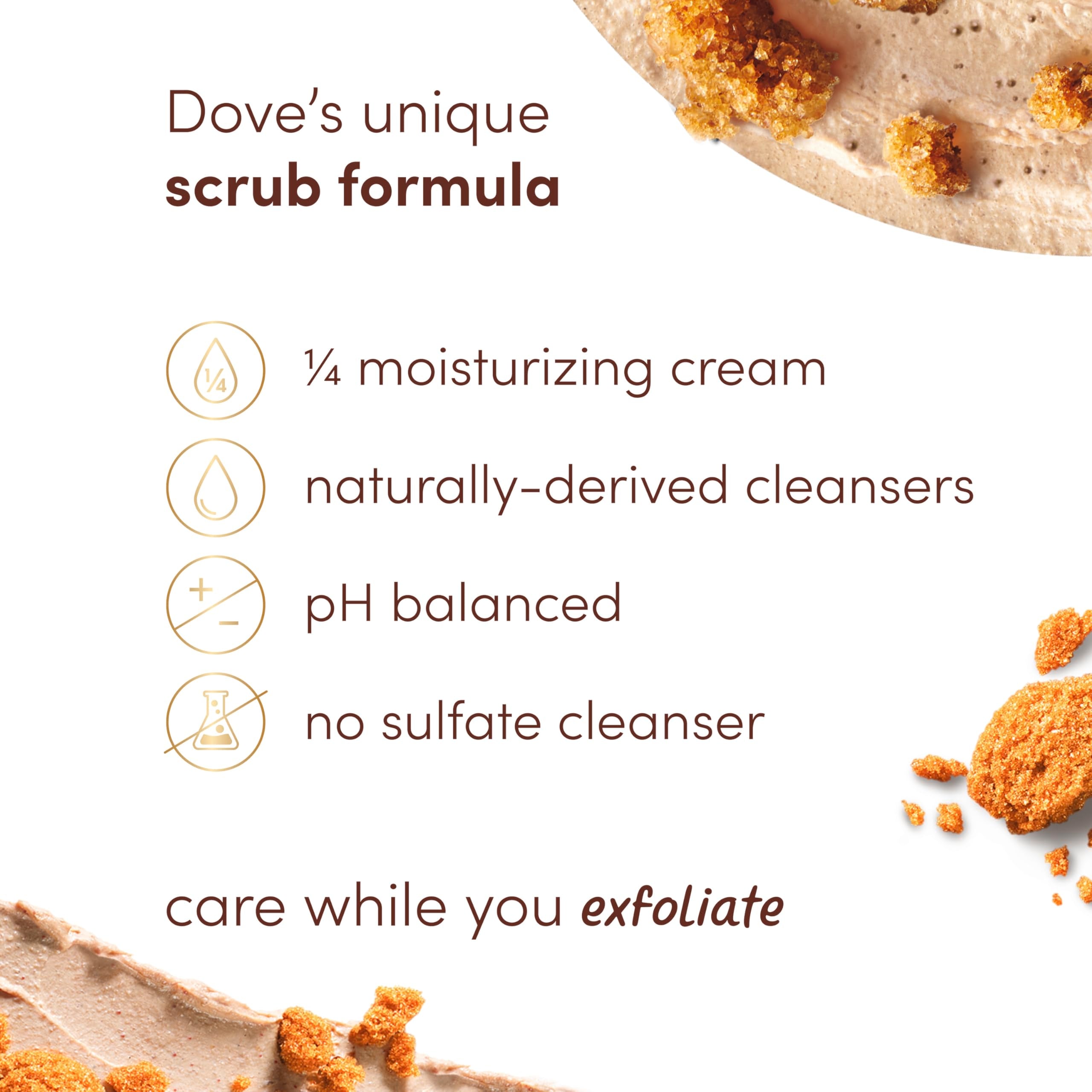 Dove Himalayan Salt & Rose Oil Body Scrub Exfoliates and Deeply 15 oz | For skin that needs polish, Helps reveal smooth skin, With Himalayan salt & Rose Oil