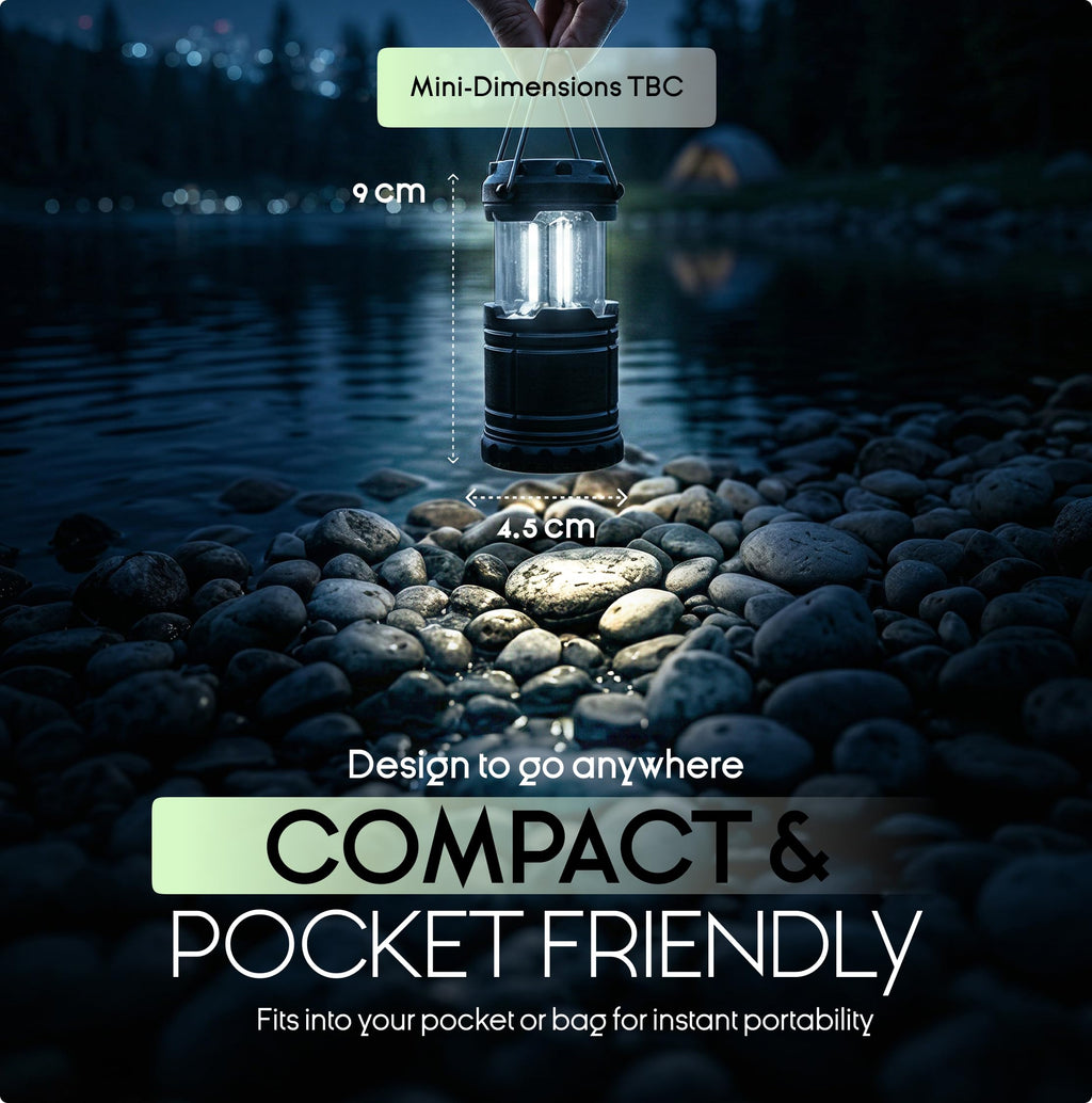 MalloMe Camping Lights LED Lantern Flashlights, Battery Operated Lamp Tent Lanterns for Power Outages, Camping Essentials Outdoor,Home,Emergency Gear, Hurricane Survival (3 AAA batteries not included)