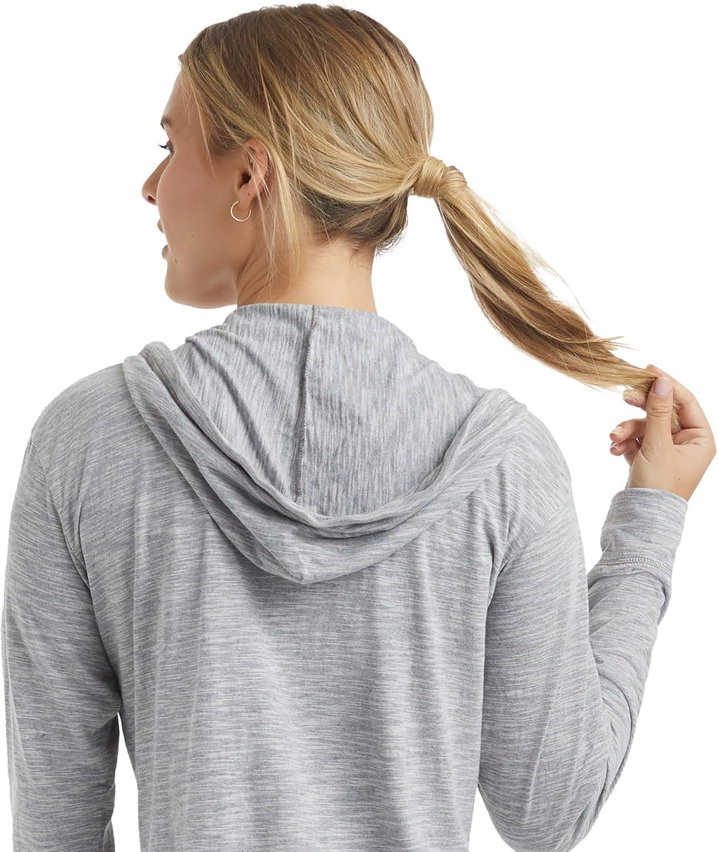 Hanes Women's Lightweight Full Zip Hoodie, Textured Cotton Zip Up, T-Shirt Hoodie