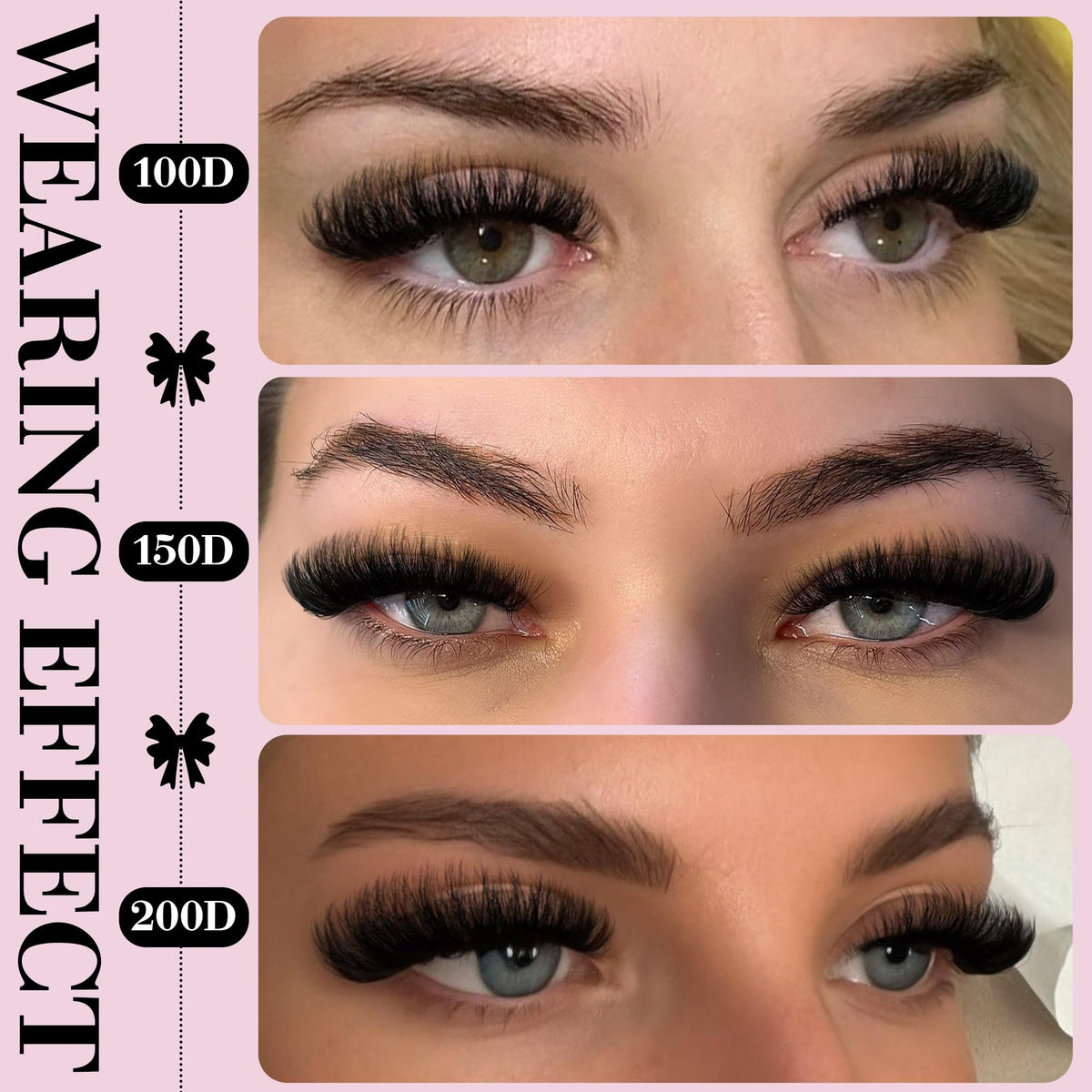 Goddvenus Lash Clusters Kit Wispy Eyelash Clusters Lashes Natural DIY Lash Extension Kit 10-16mm Cluster Eyelash Extensions Kit 300pcs C Curl Individual Lashes Cluster Eyelash (No Tweezers)