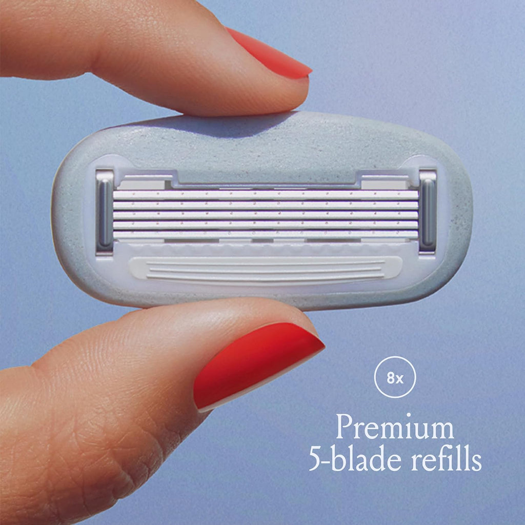 Billie Razor Refills Women, 4 ct | 5 blade razors for women, Sensitive skin, Surrounded by aloe shave soap
