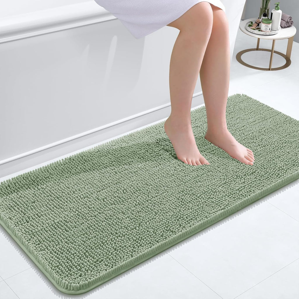 OLANLY Bathroom Rugs 30x20, Extra Soft Absorbent Chenille Bath Rugs