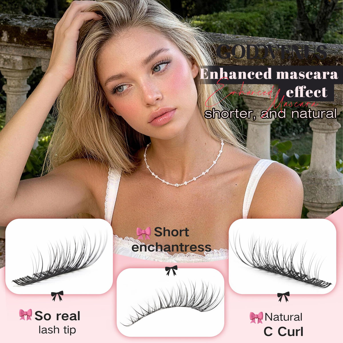 Goddvenus Lash Clusters Kit Wispy Eyelash Clusters Lashes Natural DIY Lash Extension Kit 10-16mm Cluster Eyelash Extensions Kit 300pcs C Curl Individual Lashes Cluster Eyelash (No Tweezers)