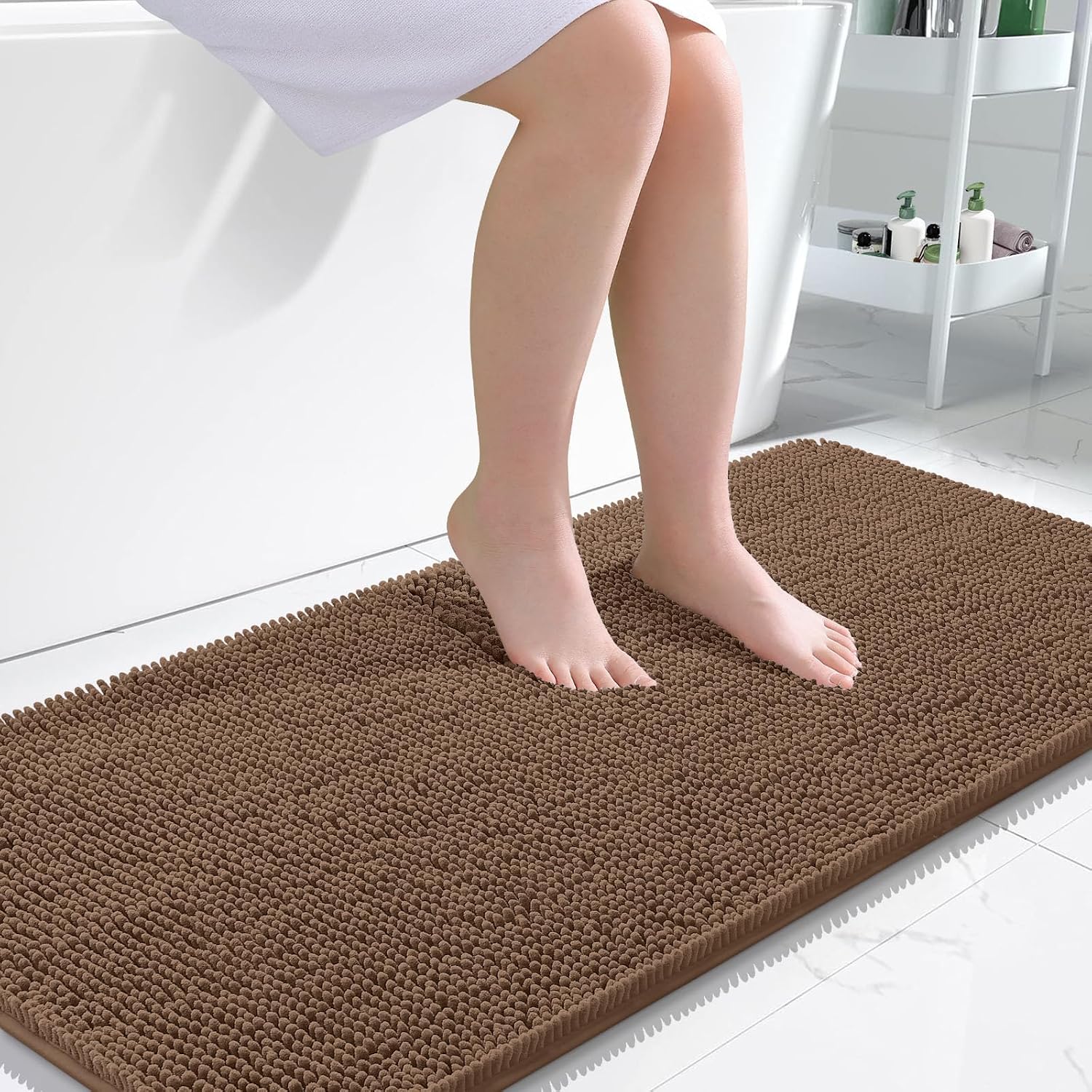 OLANLY Bathroom Rugs 30x20, Extra Soft Absorbent Chenille Bath Rugs
