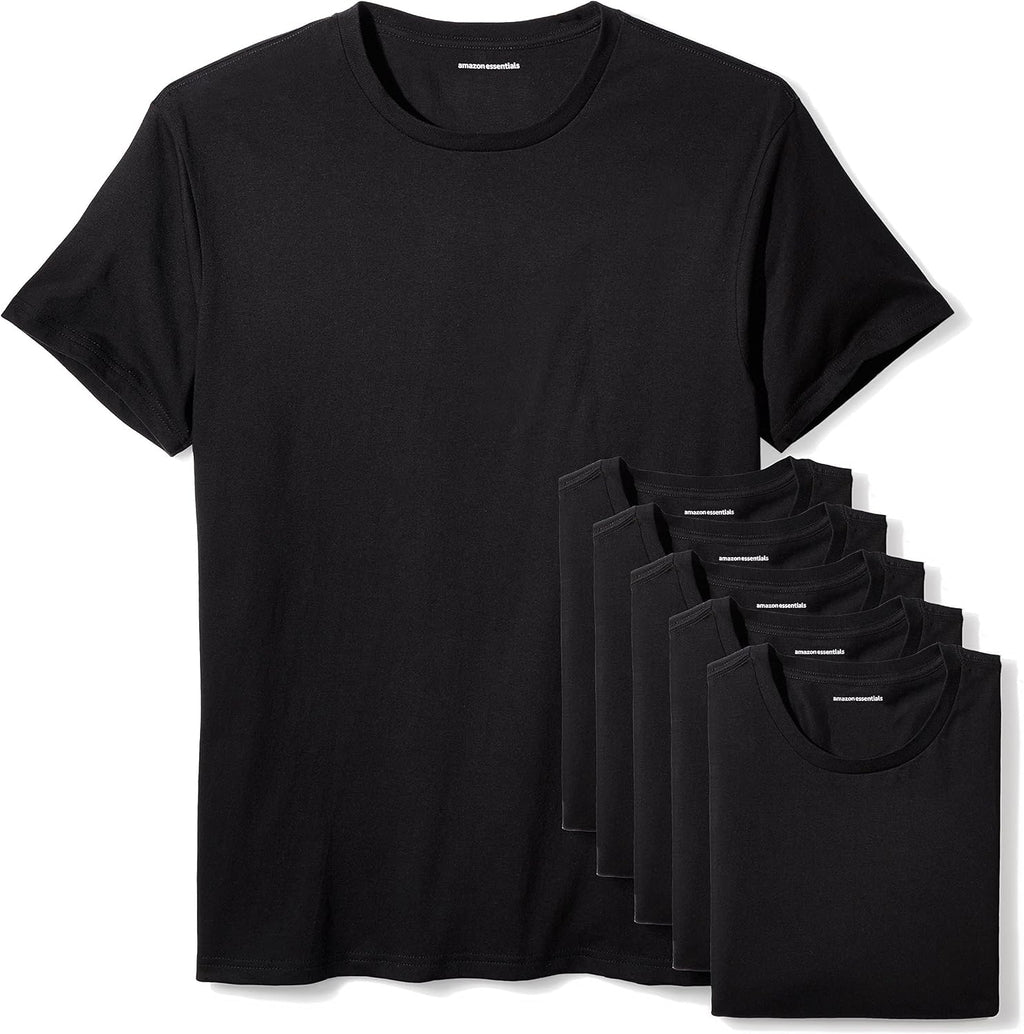 Amazon Essentials Men's Slim Fit Crewneck Undershirts, Pack of 6