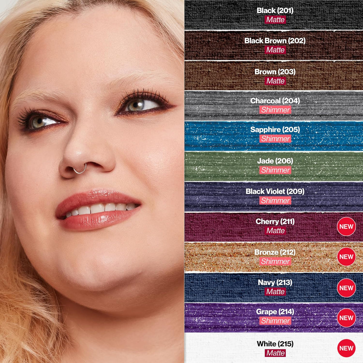 Revlon ColorStay Pencil Waterproof Eyeliner, 201 Black, 2 pack | Waterproof pencil eyeliner with built-in sharpener. Smudge-proof, long-lasting, intense matte color.