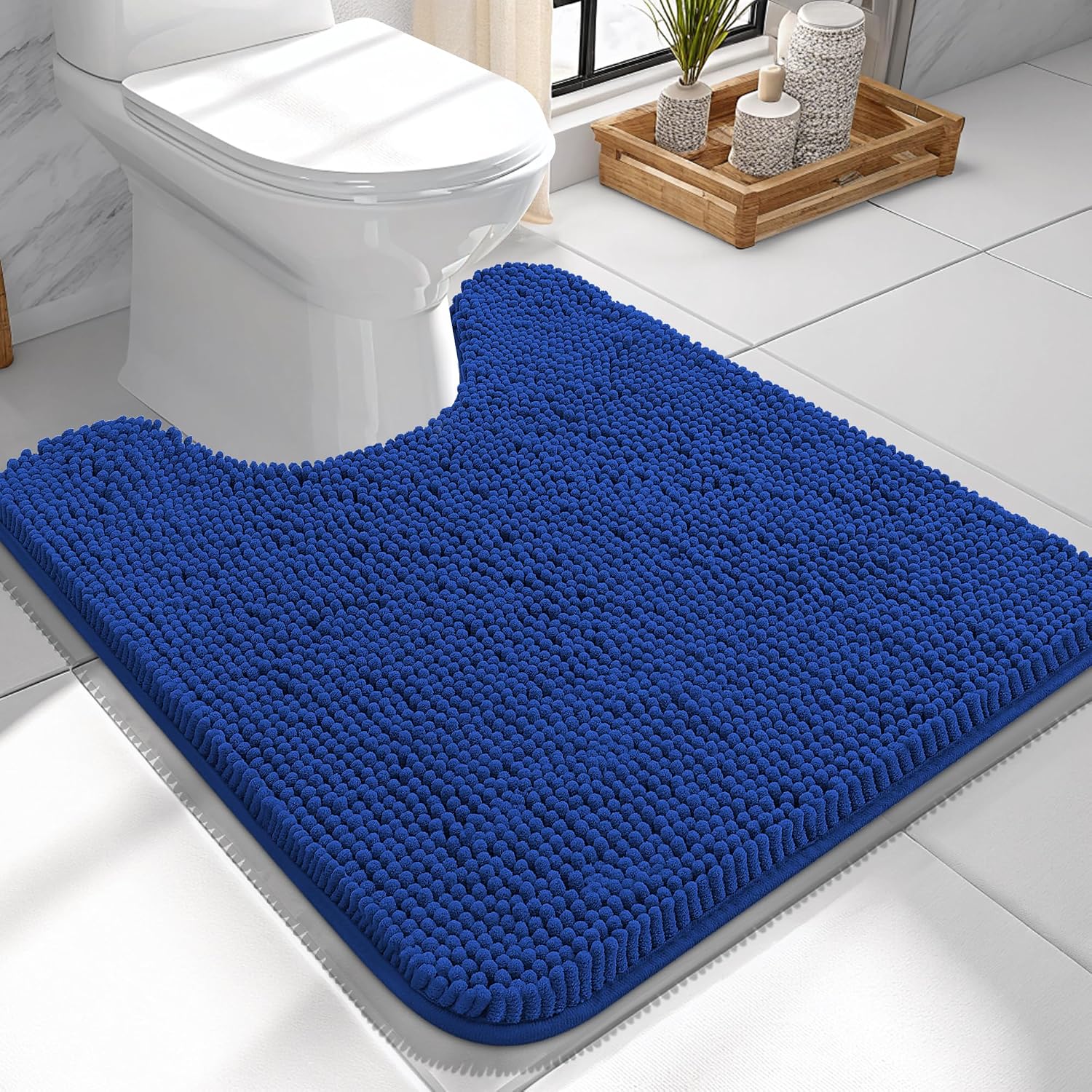 OLANLY Bathroom Rugs 30x20, Extra Soft Absorbent Chenille Bath Rugs
