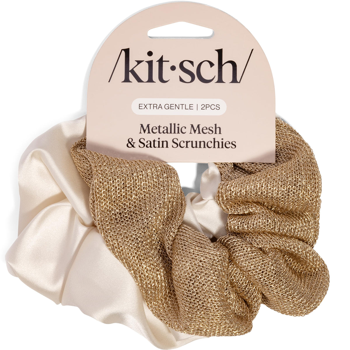 Kitsch Satin Scrunchies for Women | For All Hair Types - Black, 5pcs | Wake Up Frizz-Free, No Crease Hair Ties, Softer Than Silk Scrunchies, Stylish Hair Accessories For All Hair Types