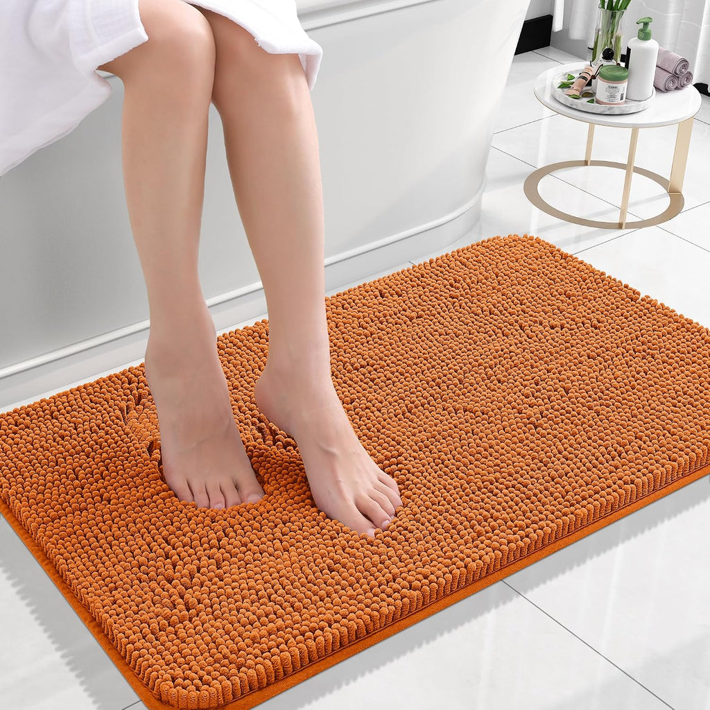 OLANLY Bathroom Rugs 30x20, Extra Soft Absorbent Chenille Bath Rugs