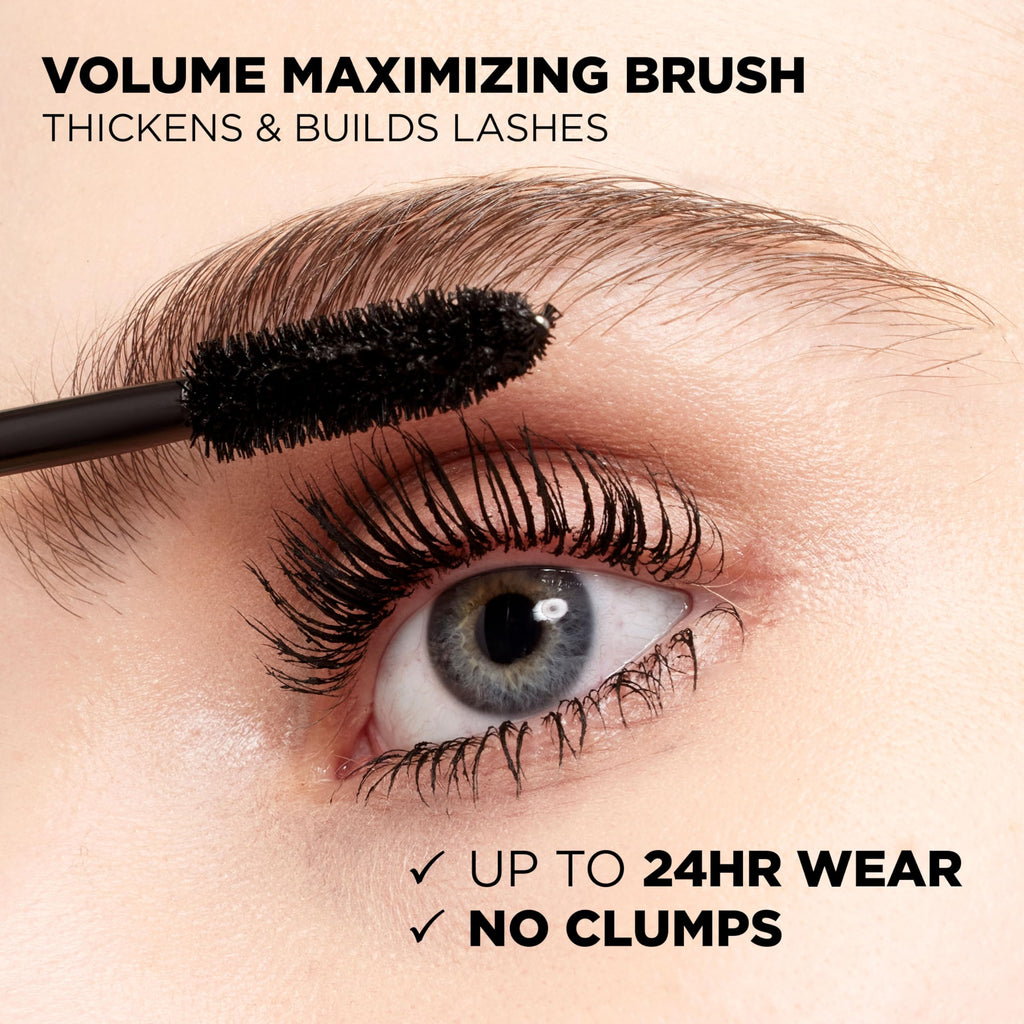 L’Oreal Paris Original Voluminous Mascara, Building Mascara Volume and Length Formula, Washable, Blackest Black, 0.26 Fl Oz., 1 Count