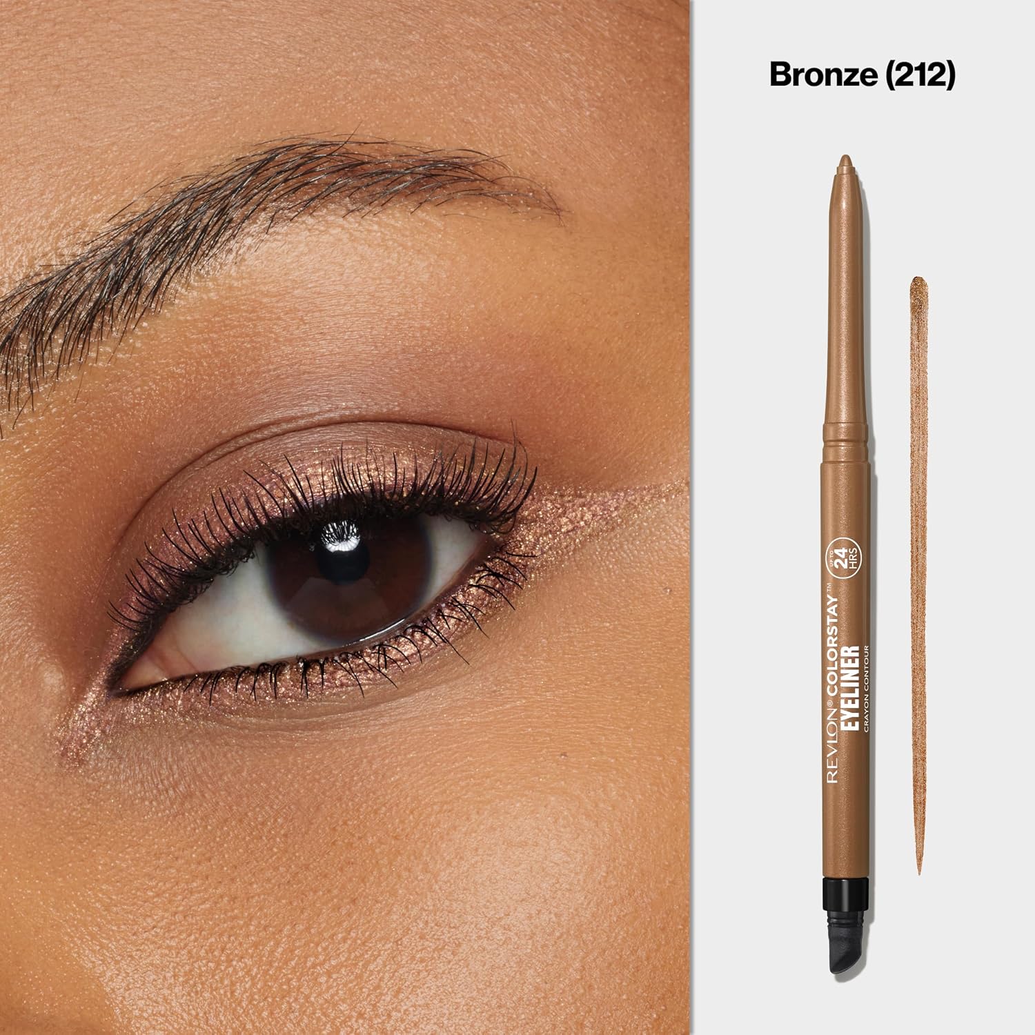 Revlon ColorStay Pencil Waterproof Eyeliner, 201 Black, 2 pack | Waterproof pencil eyeliner with built-in sharpener. Smudge-proof, long-lasting, intense matte color.