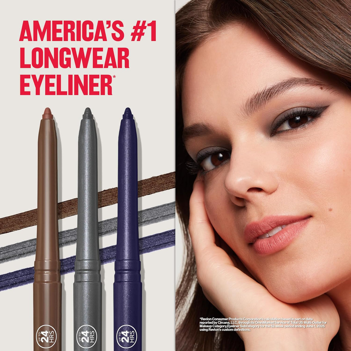 Revlon ColorStay Pencil Waterproof Eyeliner, 201 Black, 2 pack | Waterproof pencil eyeliner with built-in sharpener. Smudge-proof, long-lasting, intense matte color.