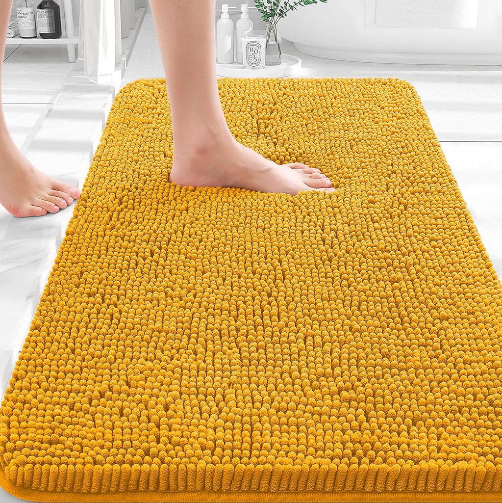 OLANLY Bathroom Rugs 30x20, Extra Soft Absorbent Chenille Bath Rugs