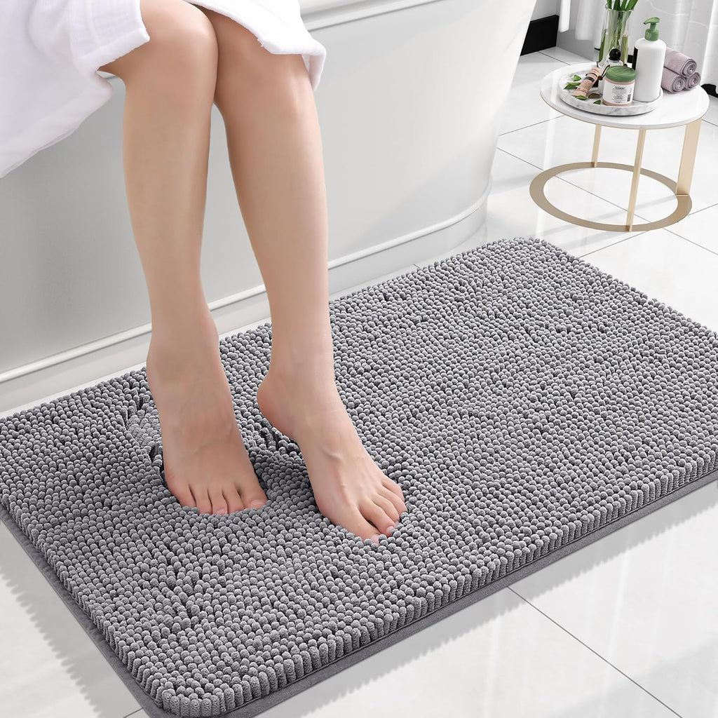 OLANLY Bathroom Rugs 30x20, Extra Soft Absorbent Chenille Bath Rugs