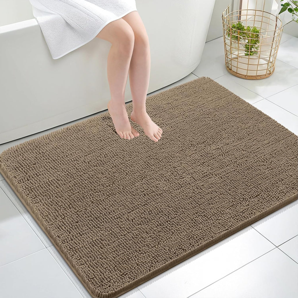 OLANLY Bathroom Rugs 30x20, Extra Soft Absorbent Chenille Bath Rugs