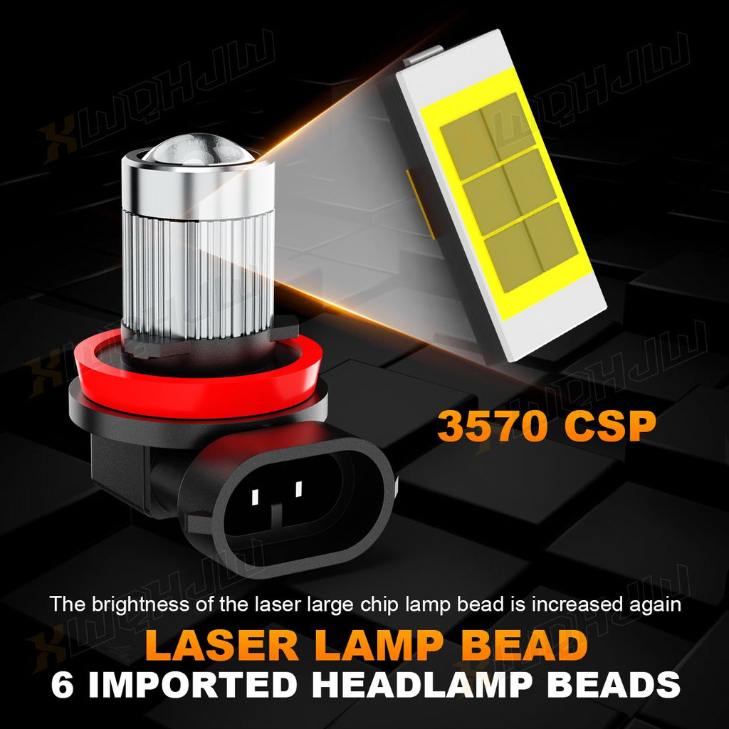For Dodge Durango 2015-2019 LED Fog Driving Light H11 6000K White Bright Bulbs